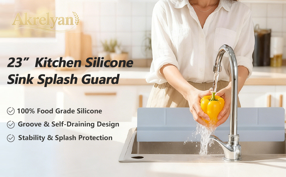 23" Kitchen Silicone Sink Splash Guard