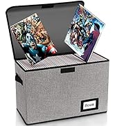 YNSZAS Comic Book Storage, Comic Book Box, 15.8" X 7.8" X 11.8", Collapsible Comic Short Box, Hol...