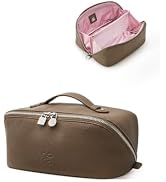 EACHY Travel Makeup Bag, Cosmetic Pouch Organizer, Toiletry Bag for Women | Soft PU Material, Mul...