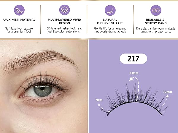 natural eyelashes strips faux mink lashes