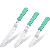 Icing Spatula, U-Taste Offset Spatula Set with 6", 8", 10" Blade, 18/0 Stainless Steel with PP Pl...