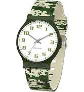 SOCICO Kids Analog Watch for Boys Girls Camouflage Sport Watches, 30M Waterproof, Rubber Band, Ea...