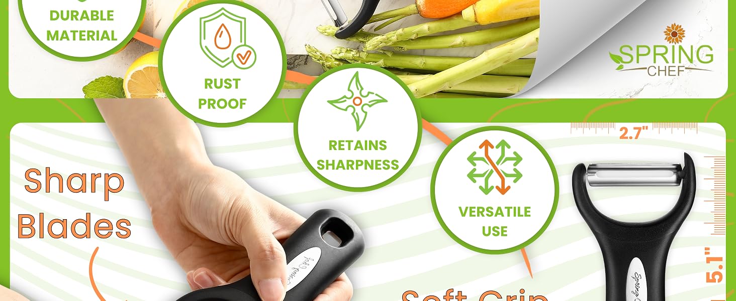 stainless steel vegetable peeler
