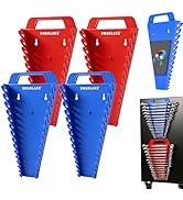 SWANLAKE Magnetic Wrench Organizer Toolbox Holder, 4-Pack SAE (1/4'' to 1-1/16''), Metric (6mm to...