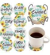 Eisdroma 8 Pcs Diamond Painting Coasters, Diamond Art Coasters Kits with Holder, DIY Diamond Dotz...