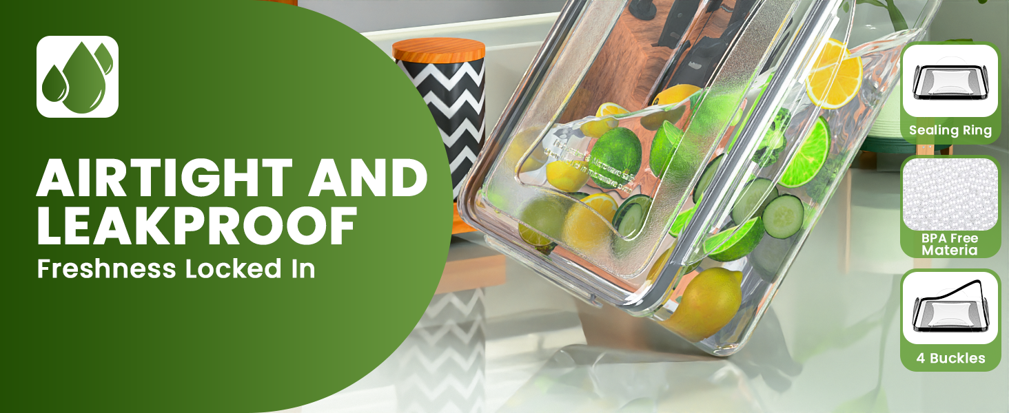 Airtight Plastic Food Storge Containers with Lids