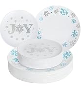 ISFANGCO 60 PCS Christmas Hard Plastic Plates Set for 30 Guests,Heavy Duty Party Disposable Plate...
