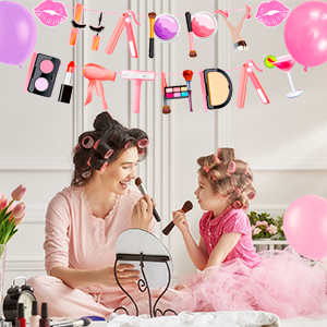 makeup birthday party decorations