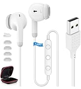 ASKUBSKU USB Headsets with Microphone for PC, USB A Headphone for Computer, Wired USBA Earbuds wi...