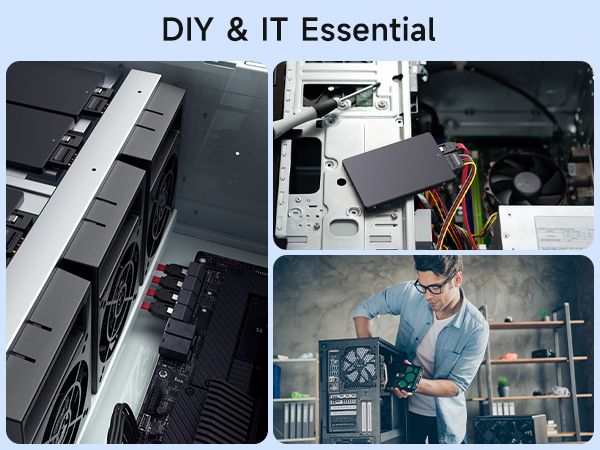 sata 6gbps cable with flexible design and 3 reusable cable ties for cable management