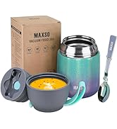 Insulated Thermo Soup Jar for Kids & Adults, 17 oz Stainless Steel Thermal Food Container with Sp...