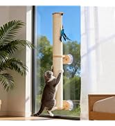 Lulu's World Cat Wall Scratcher,32" Tall No-Drill Wall Mounted Kitten Scratching Post, Cat Wall F...