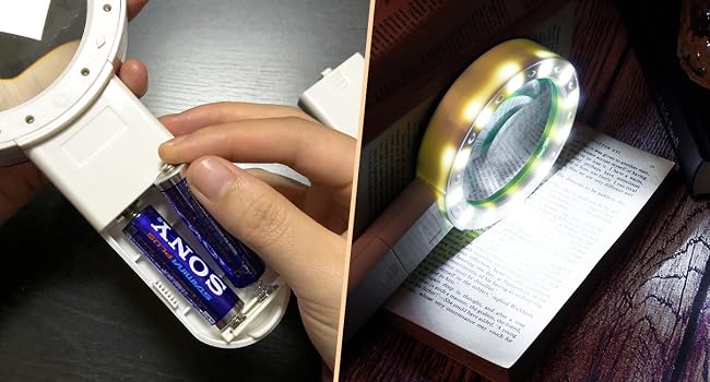 magnifying glass with light