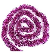 CCINEE Purple Tinsel Garland for Christmas Tree Decorations Wedding Birthday Party Supplies 33 FEET