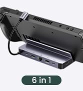 UGREEN Steam Deck Dock, 6-in-1 USB C Docking Station with 4K@60Hz HDMI, Gigabit Ethernet, PD 100W...