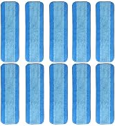 ZHAYAO 10 Pack Microfiber Cleaning Pads for Bona Mop, Reusable Microfiber Mop Pads for 18 Inch Mo...