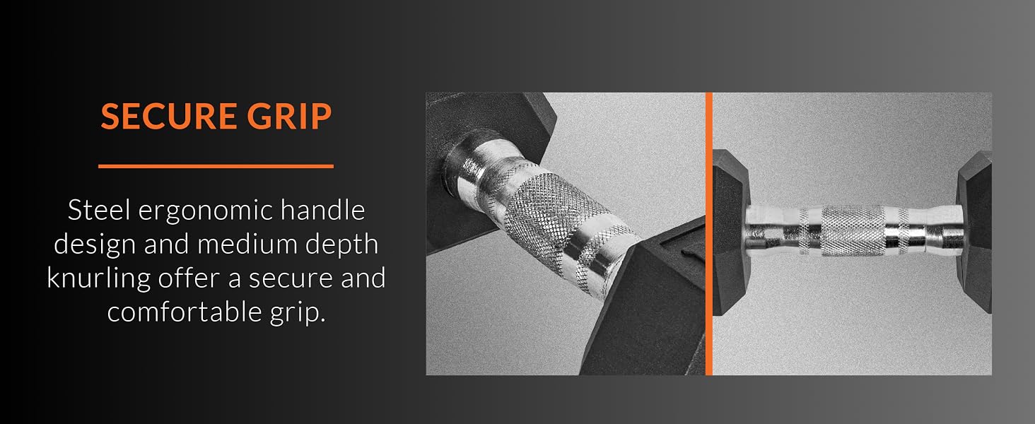 CAP dumbbells secure ergonomic grip