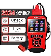 Topdiag JD906 OBD2 Scanner: Check Engine Light, Code Reader, Live Data, Mode 6 & Mode 8, I/M Read...