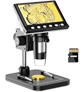 Leipan LPM7 4.3" Coin Microscope, IPS Digital Microscope for Adults, Coin Magnifier with 8 LED Li...