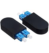 Eardion 2pcs SC/UPC Loopback Adapter, Single Mode Fiber Optic Loopback Adapter SC/UPC Interface C...