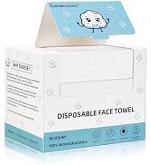 Cottonessence Disposable Face Towels (50 Count) - 10" x 12",Ultra Soft & Absorbent, Lint-Free Mak...