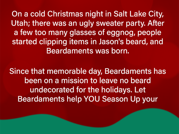 holiday Christmas beards earrings hair ornament lights decoration parties