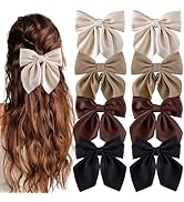 hisial 8 Pcs Hair Bows for Women Short Tail Bow Hair Clips Small Alligator Barrettes Cute Accesso...