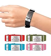 Medical alert bracelet for women & men personalized with free engraving, ID wristband for health ...