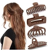 FLAREANN Extra Large 5 Inch Matte Claw Hair Clips for Women and Teens, Hair Claw with Strong Hold...