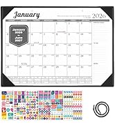 Ospelelf Desk Calendar 2026-2027 Wall Monthly Planner 12"x17" Leather Pad with Protective Cover 1...