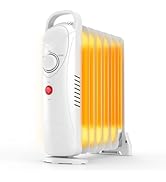 Air Choice Radiator Heater, 700W Oil Filled Radiator Heater with Adjustable Thermostat, 2 Heat Se...