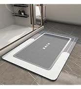 MontVoo-Bath Mat-Bathroom Mat Rug Non Slip Super Absorbent Stain Resistant Quick Dry Thin Bathroo...