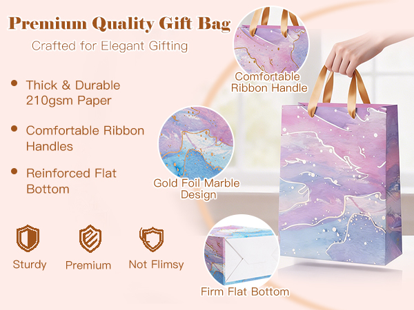 Marble Pattern Gift Bag