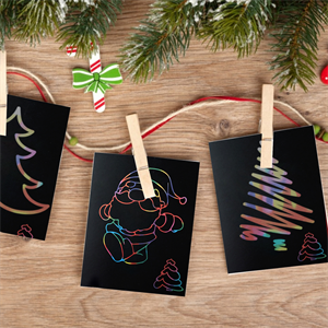 ZEAYEA 200 Pcs Scratch Paper Art Set