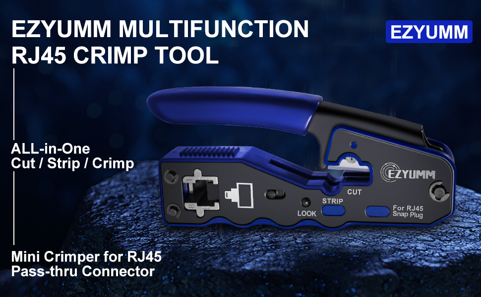 RJ45 Crimp Tool, RJ45 Pass Through Ethernet Crimping Tool