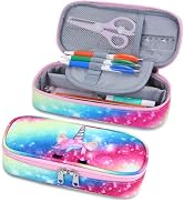 RHCPFOVR Kids Pencil Case for Girls-Soft Zipper Large Capacity Pencil Pouch for Girls Pencil Case...