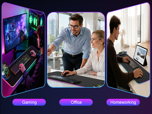 3 in 1 Wireless Charging RGB Gaming Mouse Pad