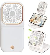 FADACHY Mini Handheld Fan Portable Charger Small Fan Breeze Quiet Power Rechargeable USB Fan for ...
