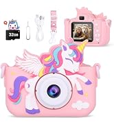 Kids Camera Unicorn Girl Toys, Digital Camera for Kids Age 3-8 Toddler Travel Toys, Birthday Gift...