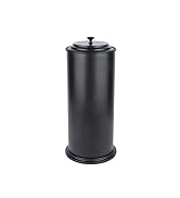 JS Jackson Supplies Free Standing Extra Large Toilet Paper Holder - Matte Black
