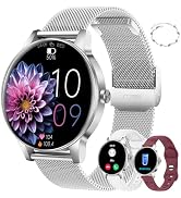 Smart Watch for Women(Answer/Make Calls), 1.27" HD Screen Fitness Tracker with Heart Rate/Sleep M...
