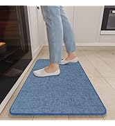 Naoloture Non Slip Kitchen Rugs Mat Washable Linen-Like Thin Kitchen Mats for Floor, Rubber Backi...