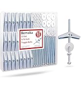 Bemaka 92Pcs 3/16 Inch Toggle Bolts for Drywall, Butterfly Anchors Heavy Duty Drywall Anchors and...