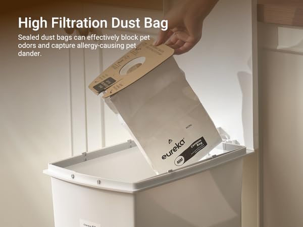 this canister vacuum comes with 2 easy empty dust bags