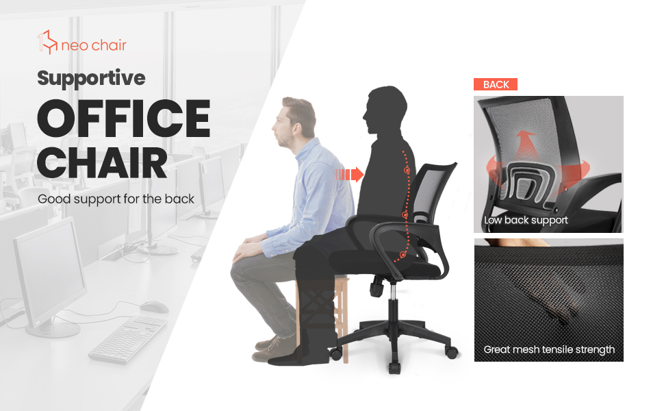 computer chair with breathable mesh low back support comfortable cozy adults men women
