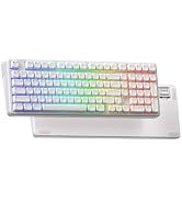 XVX M98 Wireless Mechanical Keyboard,Stripes RGB with Shine-Through Keycaps | Tri-Mode BT5.0/2.4G...