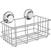 iPEGTOP Suction Cup Deep Shower Caddy Bath Wall Shelf for Large Shampoo Shower Gel Holder Bathroo...