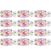 inkgear 12 Pack Fairy Lights with Timer - Battery Operated 3 Modes, 7ft 20 LED Waterproof Indoor ...