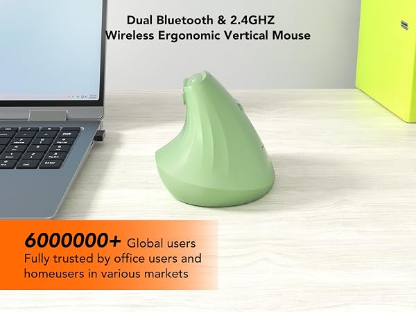 Wireless Bluetooth ergonomic mouse