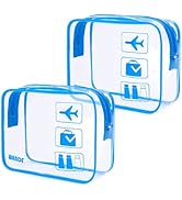 TSA Approved Clear Travel Toiletry Bag wih Zippers Carry-on Travel Accessories Quart Size Toiletr...